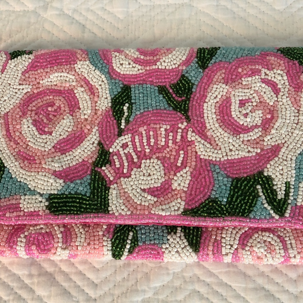 NWT Lilly Pulitzer Beaded Clutch Purse